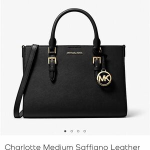 Michael Kors pre loved Selma saffiano leather medium satchel